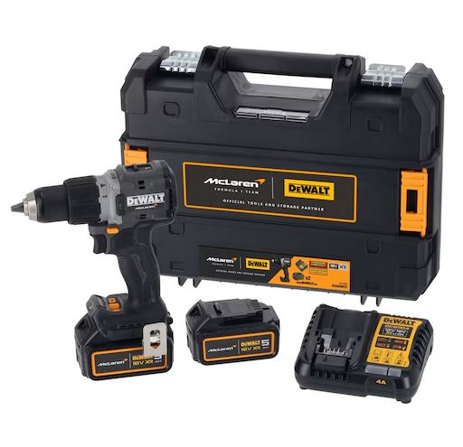 DEWALT MCLAREN DCD85MP2T XR KÖMÜRSÜZ DARBELI MATKAP VIDALAMA 18V 2 x 5Ah AKÜ